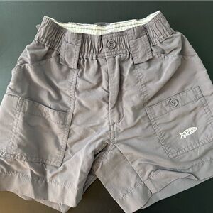 Boys AFTCO Light Gray Elastic Waist Cargo Shorts size 24